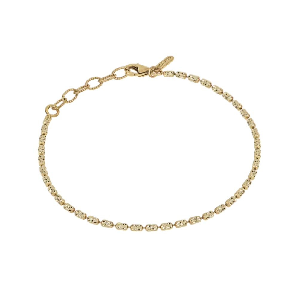 Desmos Gold-Tone Diamond-Cut Adjustable Bracelet