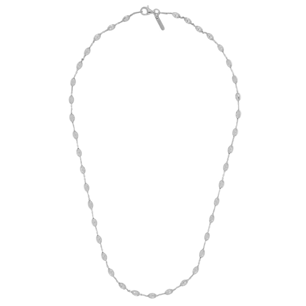 Desmos Sterling Silver Station-Nebula Bead Station Necklace