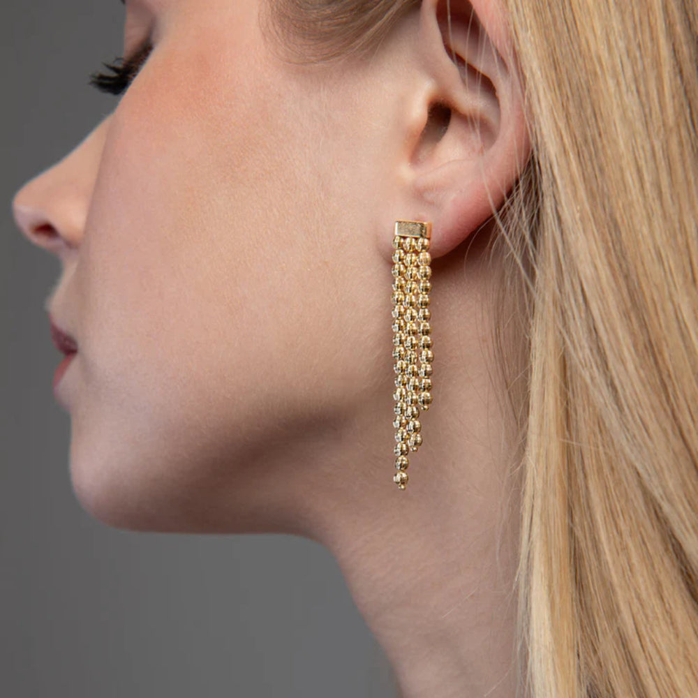 Desmos "Crystal Drop" 3 Row Earrings