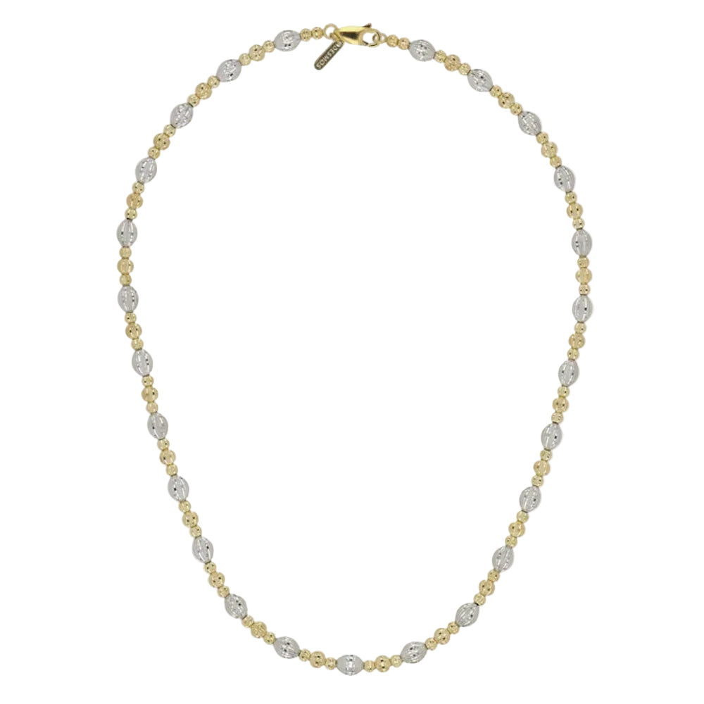 Desmos Crystal Bloom Two-Tone Necklace