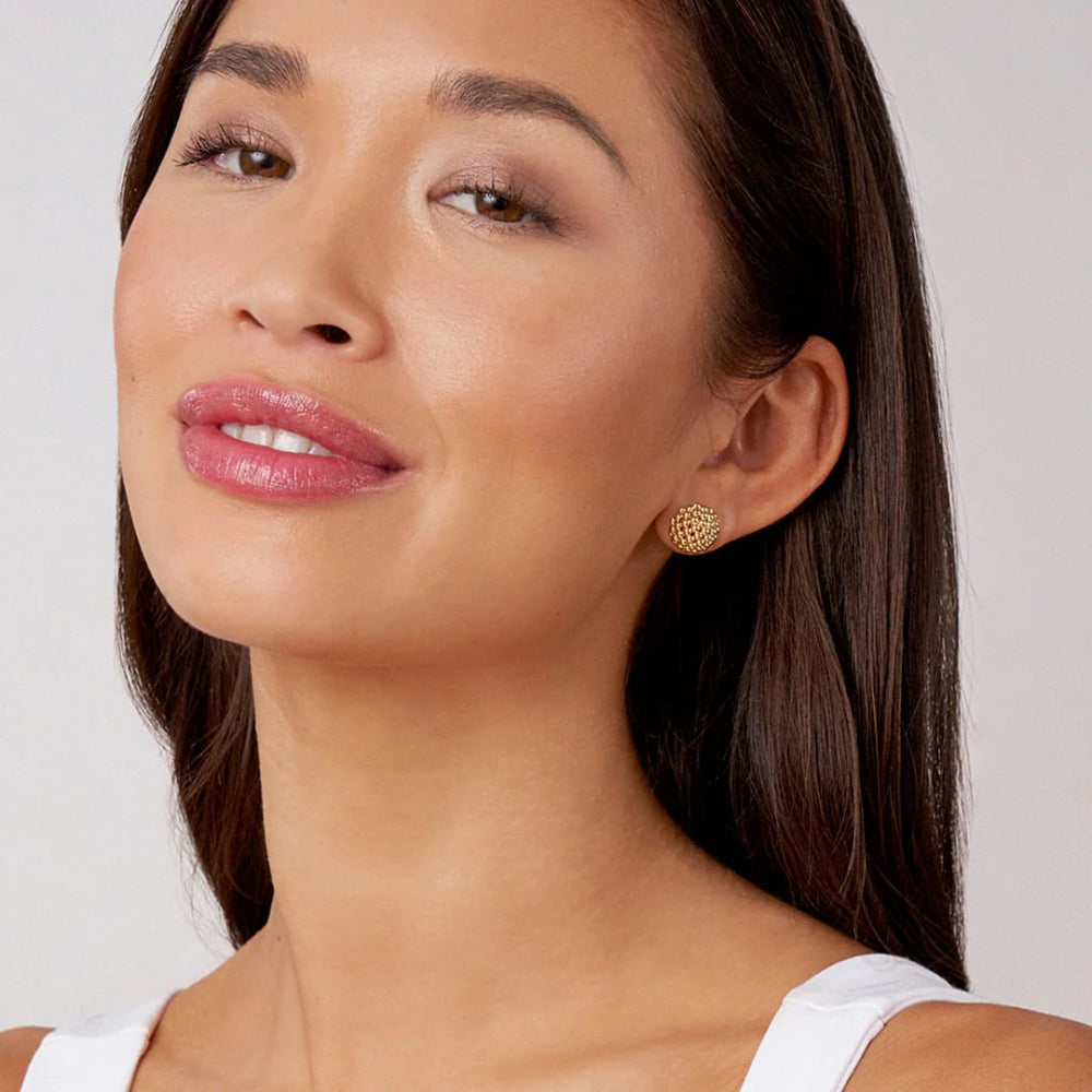 Lagos 18k Caviar Gold Beaded Stud Earrings