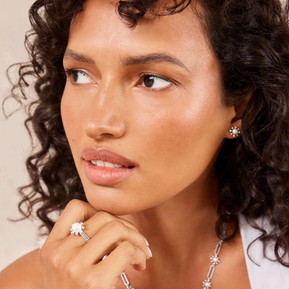 Lagos Luna Fleur Pearl Stud Earrings