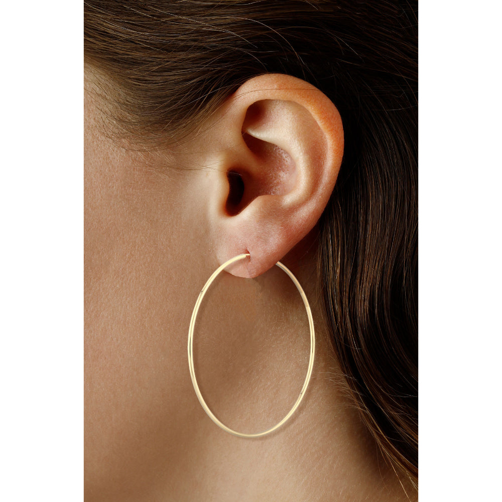 14k Gold Endless Hoop Earrings