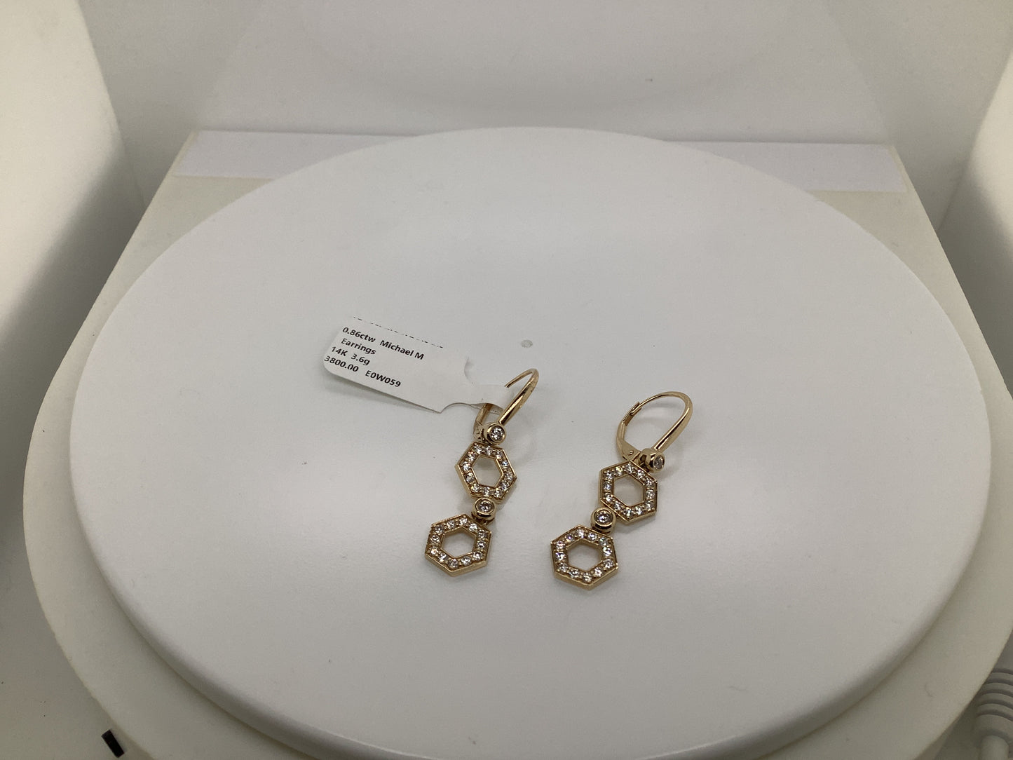EST 14Y MICHAEL M EARRINGS (2)4 OCTOGON DROPS (26)52RBC D.86CTW HSI