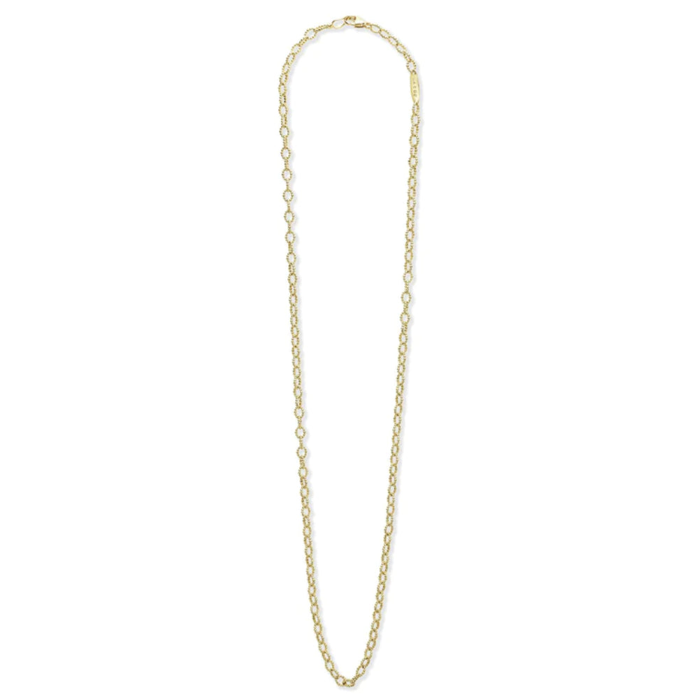 Lagos Signature Caviar 18k Gold Petite Link Necklace
