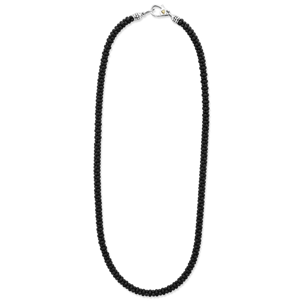 Lagos Black Caviar Matte Black Ceramic Beaded Necklace