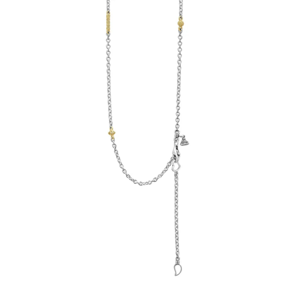 Lagos Caviar Icon Two-Tone Caviar Chain Necklace