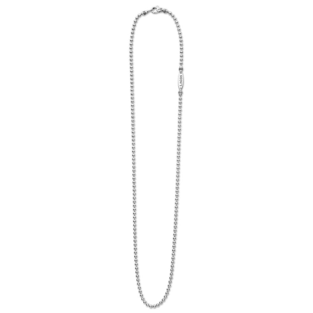 Lagos Signature Caviar Beaded Chain Necklace