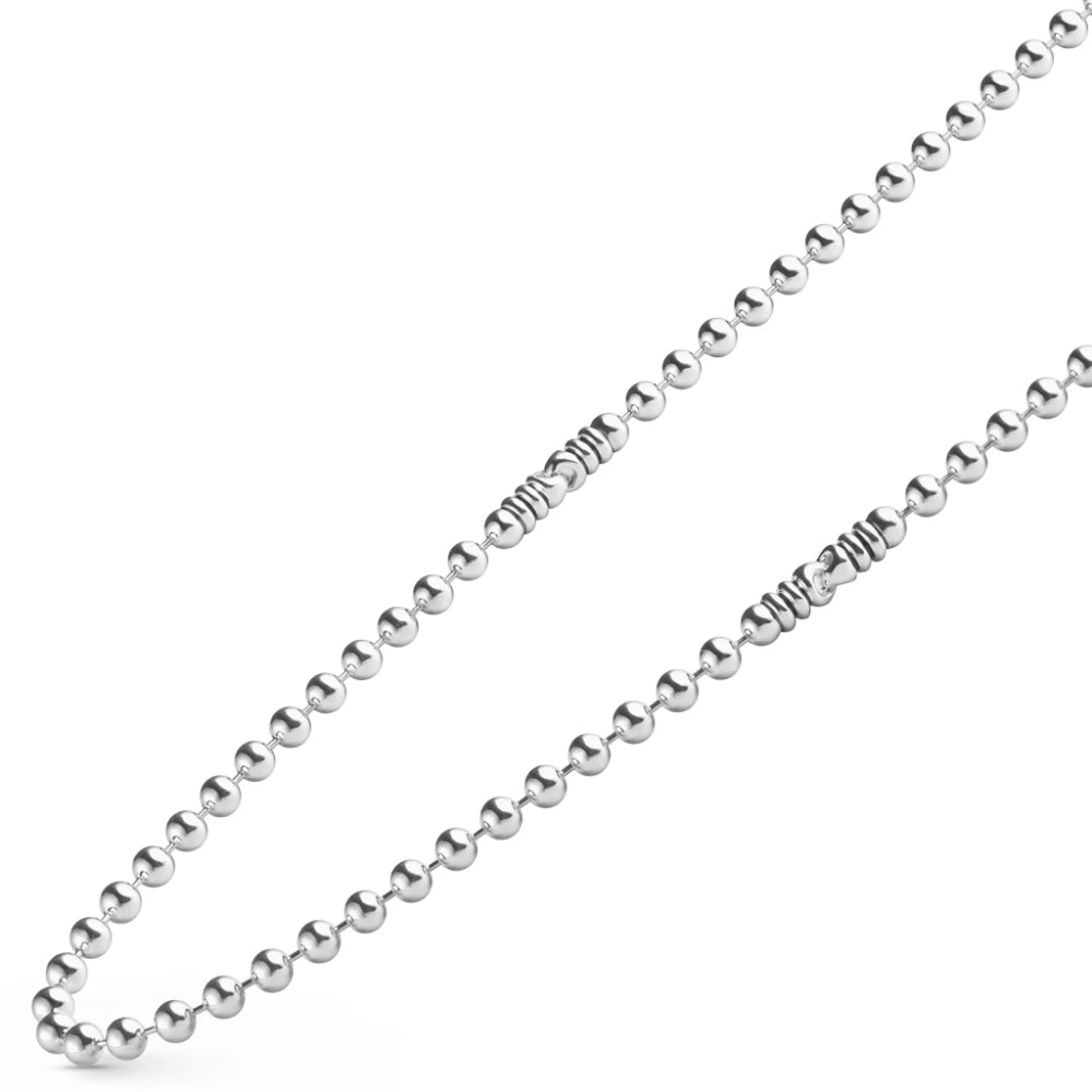 Lagos Anthem Silver Station Caviar Beaded Necklace