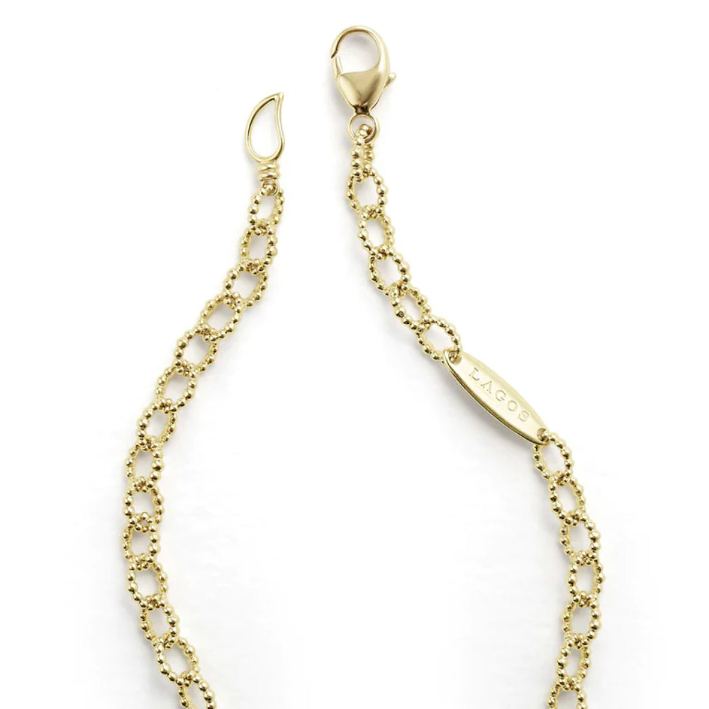 Lagos Signature Caviar 18k Gold Petite Link Bracelet