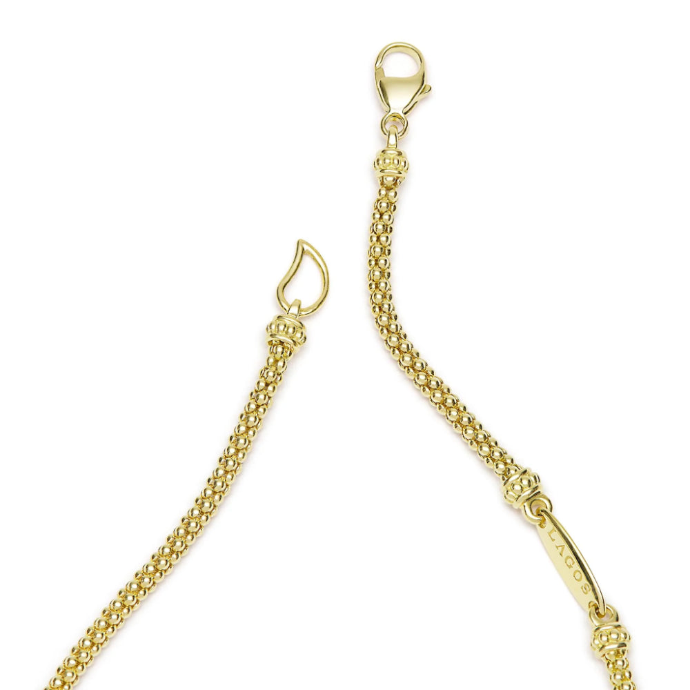 Lagos Anthem 18k Gold Caviar Bracelet, 2mm