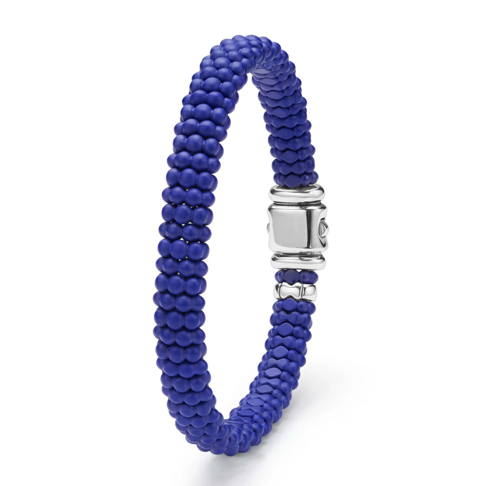 Lagos Blue Caviar Matte Blue Ceramic Beaded Bracelet