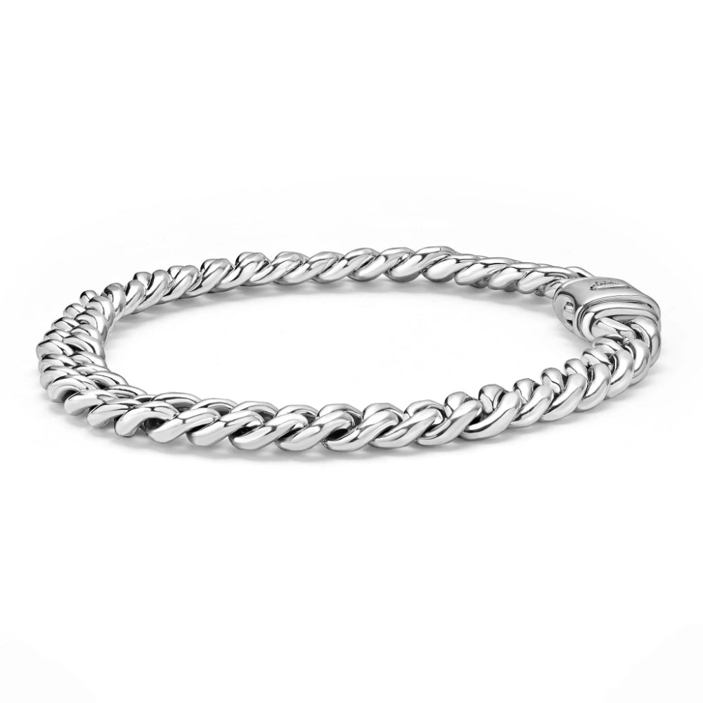 Lagos Anthem Silver Curb Chain Bracelet, 8mm