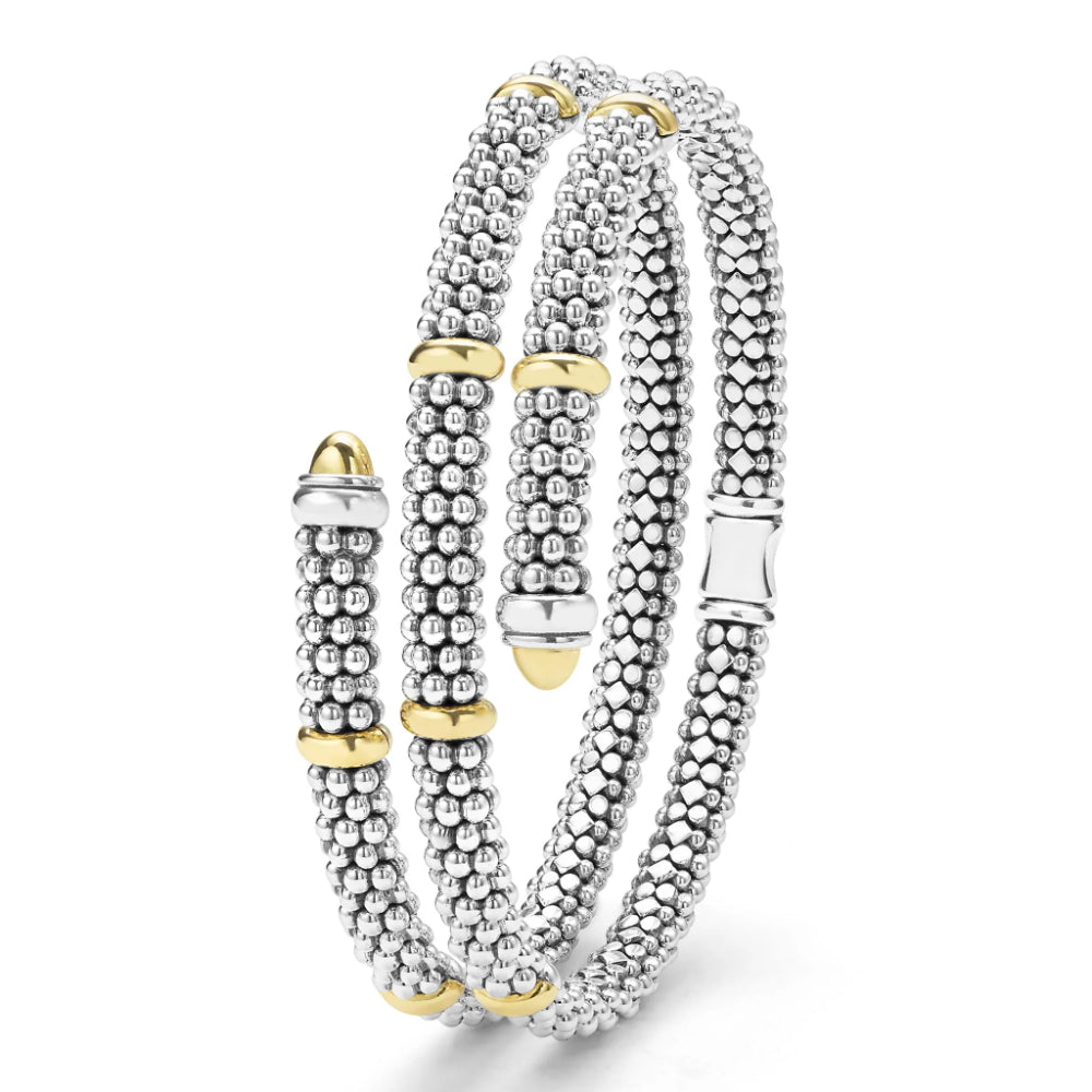 Lagos Signature Caviar Two-Tone Caviar Versa Wrap Bracelet