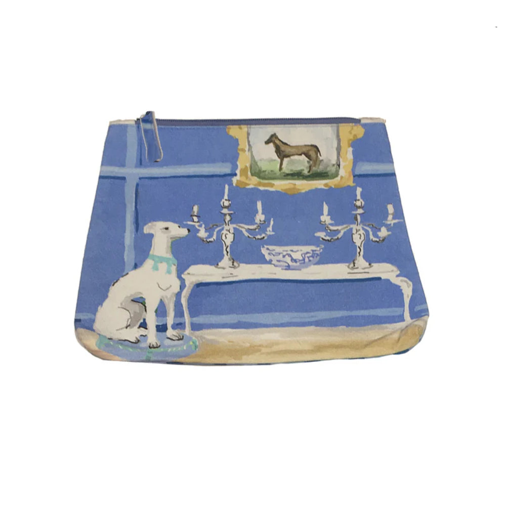 Dana Gibson Dogs Travel Bags-Blue