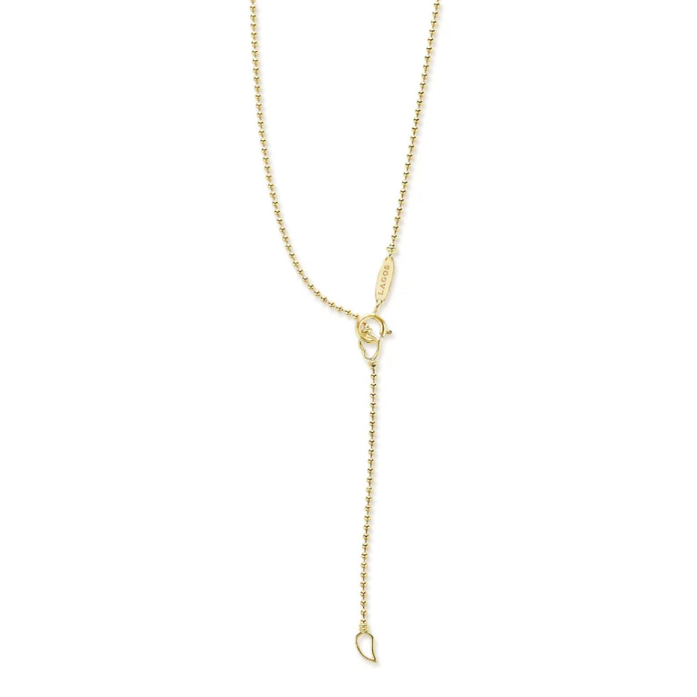 Lagos 18k Meridian Black Ceramic Circle Pendant Necklace