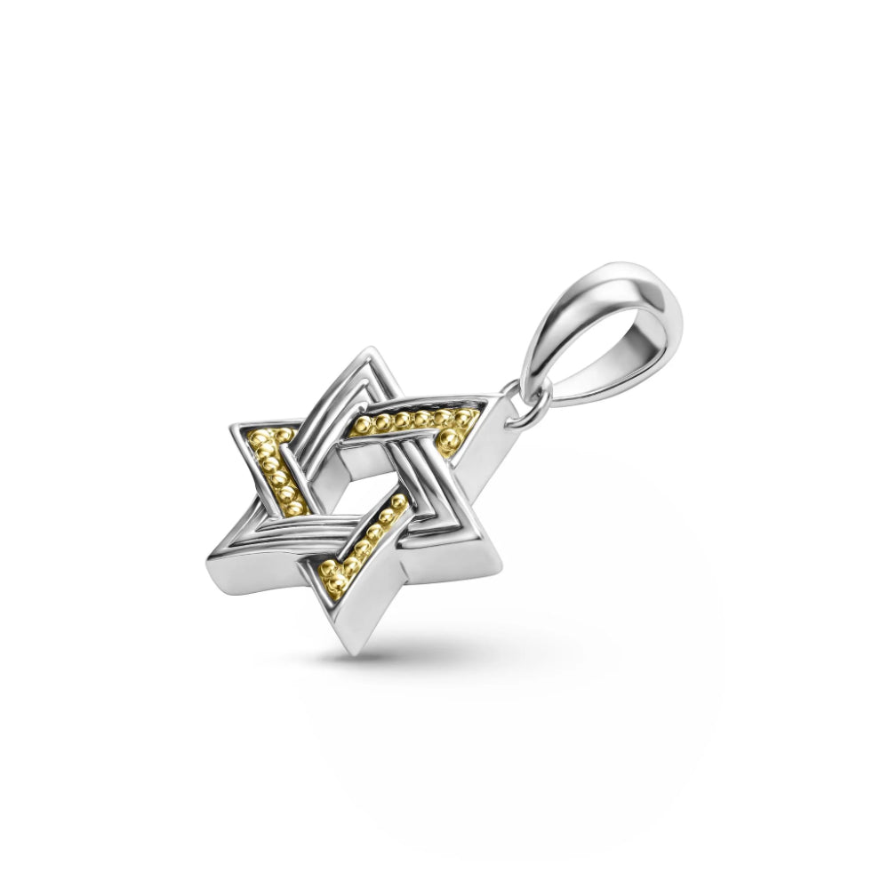 Lagos Anthem Small Two-Tone Star of David Amulet