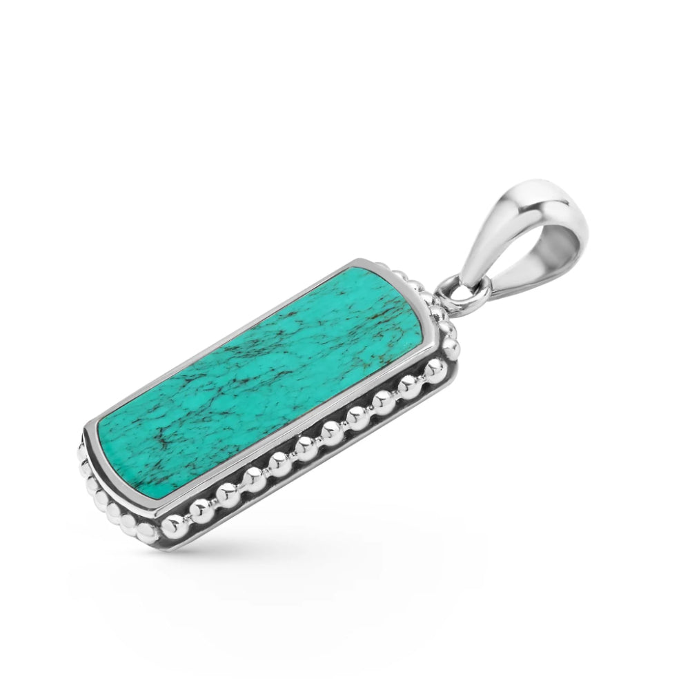 Lagos Anthem Sterling Silver and Turquoise Tag Amulet