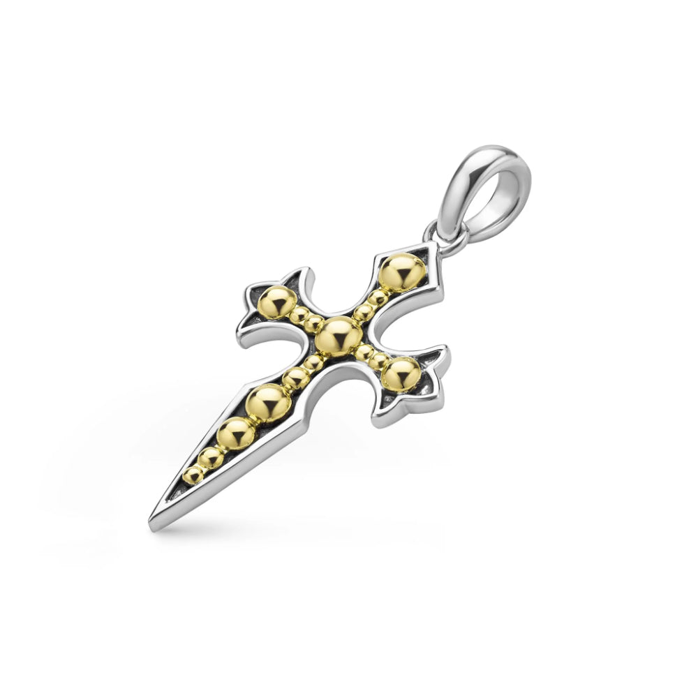 Lagos Anthem Two-Tone Medieval Cross Amulet