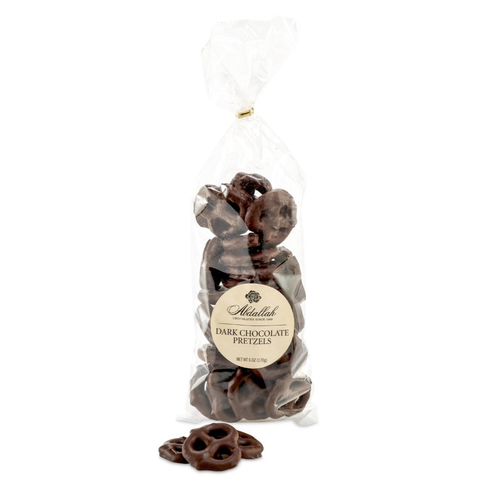 Abdallah Candies 6oz Bag Pretzels – Dark Chocolate