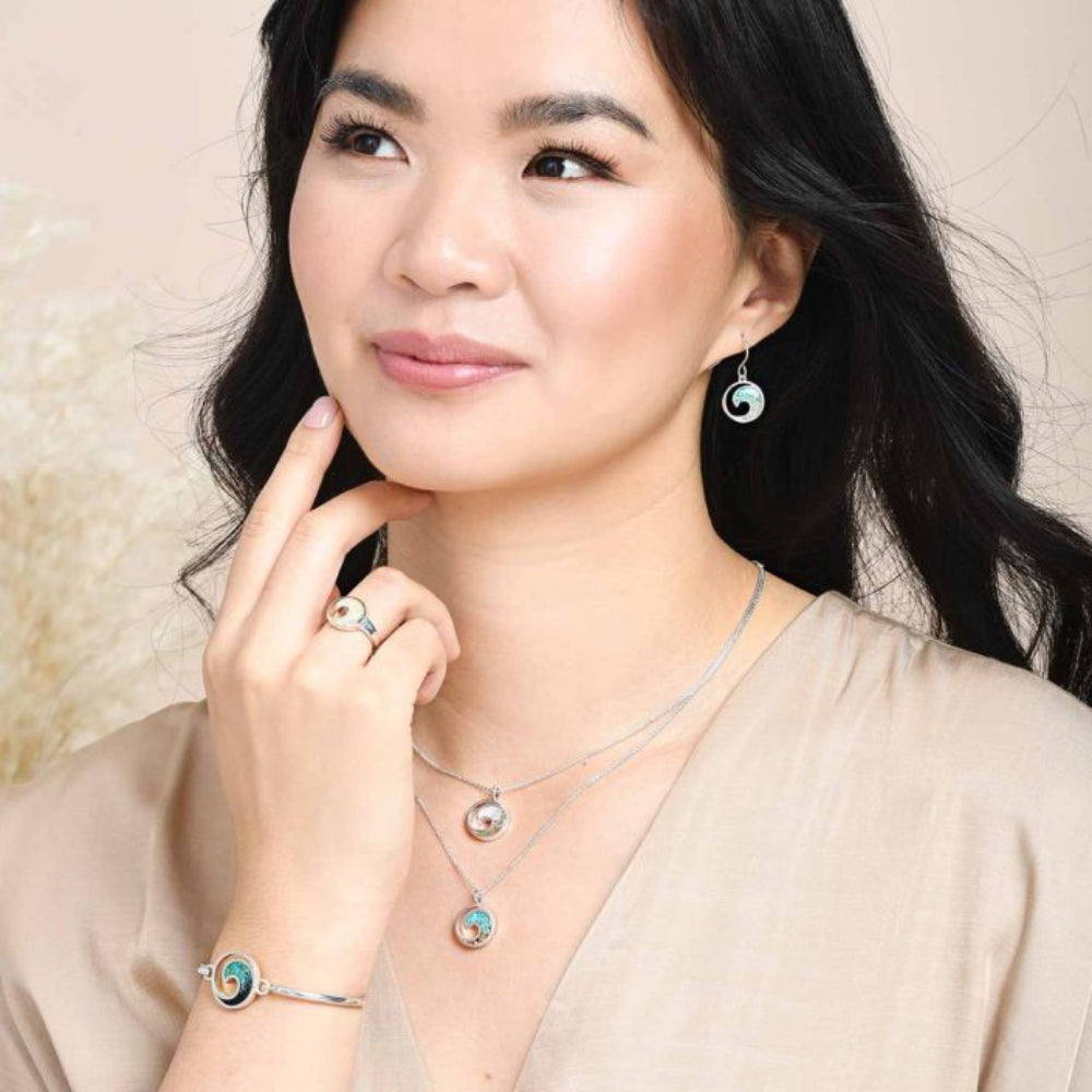 Dune Wave Bracelet - Turquoise Gradient - 7"