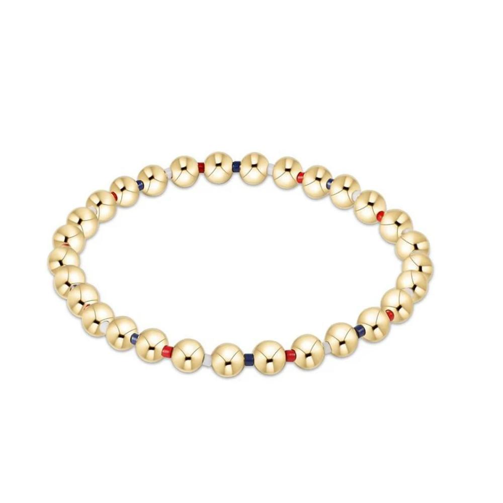 enewton 6.25" Hope Grateful 5mm Bead Bracelet - Firecracker