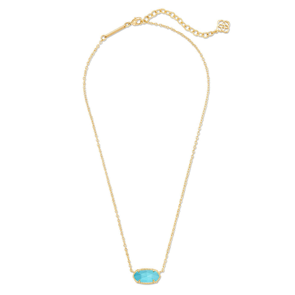 Kendra Scott Elisa Short Pendant Necklace in Turquoise Magnesite