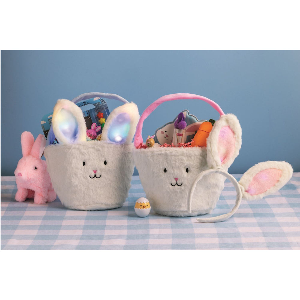 Mud Pie Easter Basket & Light-Up Headband Set