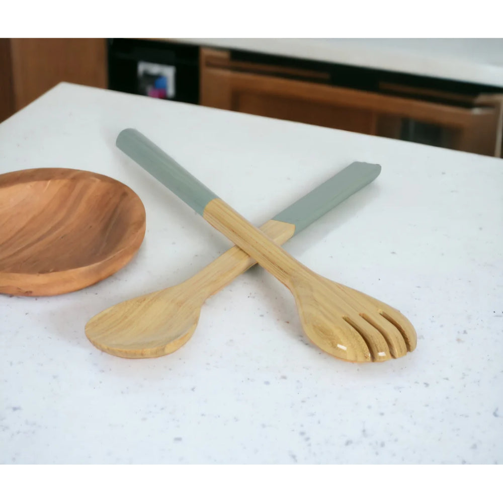 albert L. (punkt) Large Bamboo Salad Servers