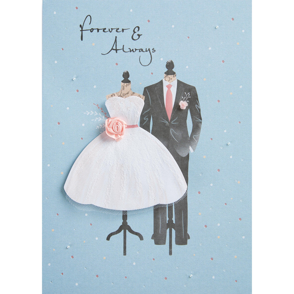 Bride and Groom Attire Greeting Card