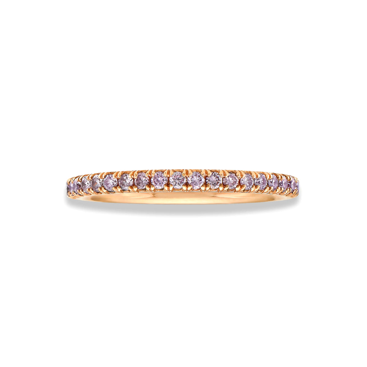 Namdar 18k Rose Gold Light Pink Round Diamond Eternity Band