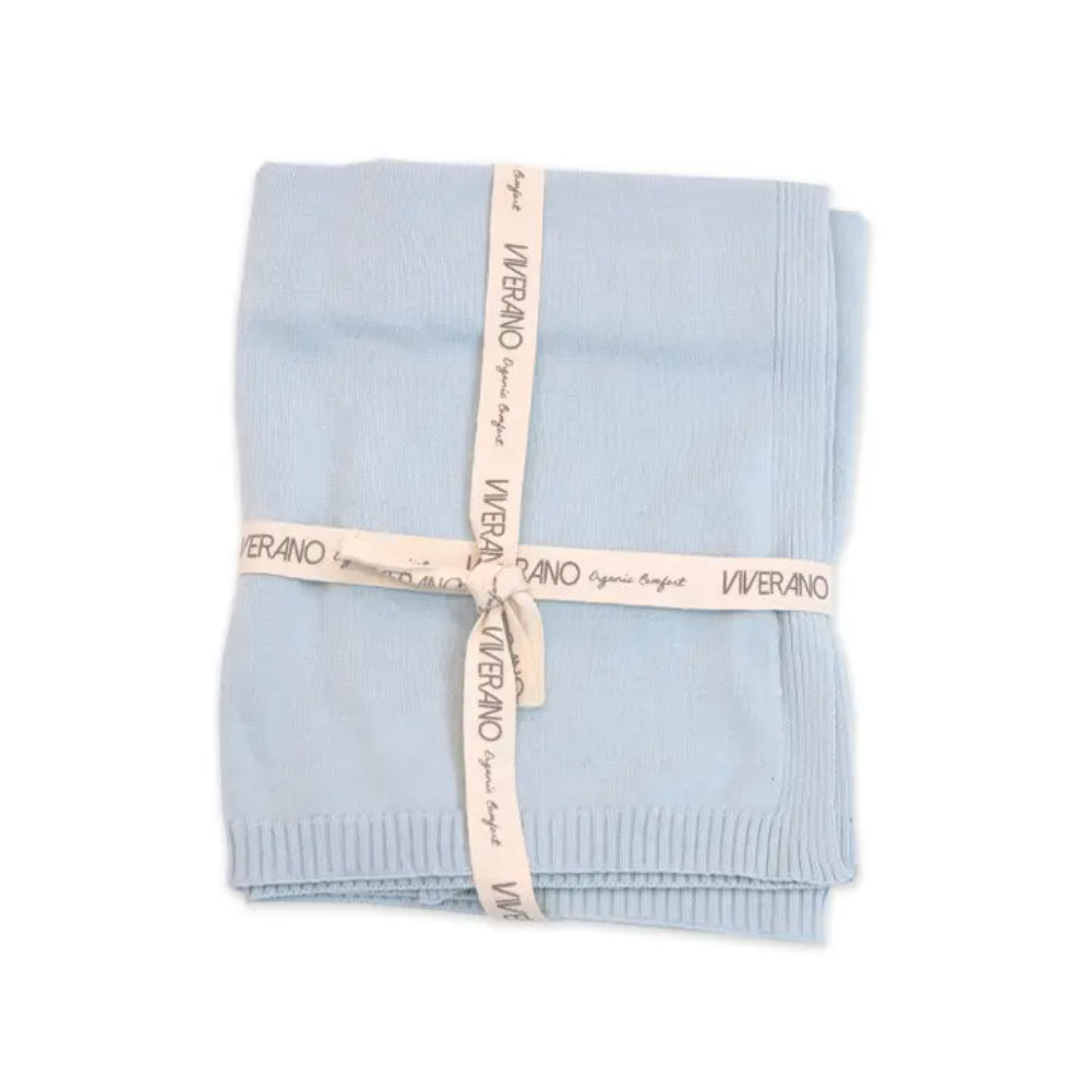 Viverano Organics Milan Pastel Baby Blanket Sweater Knit (Organic Cotton)