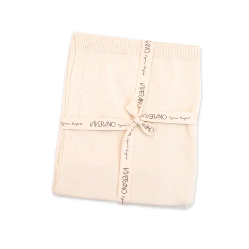 Viverano Organics Milan Pastel Baby Blanket Sweater Knit (Organic Cotton)