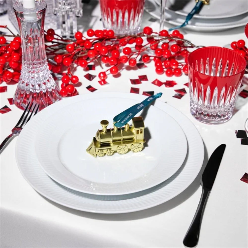 Waterford Steam Train Golden Ornament