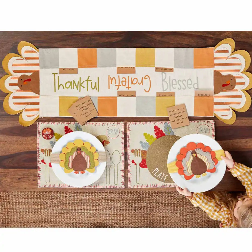 Mud Pie Turkey Runner with Cards