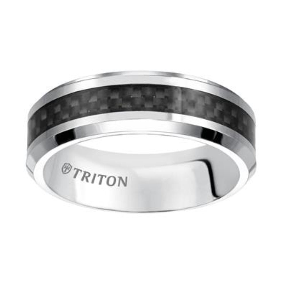 Men's 7mm Cobalt Bevel Edge Wedding Band