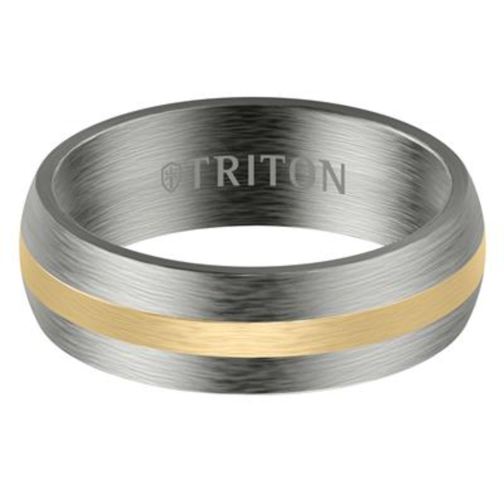 Men's Tantalum and Gold Wedding Band
