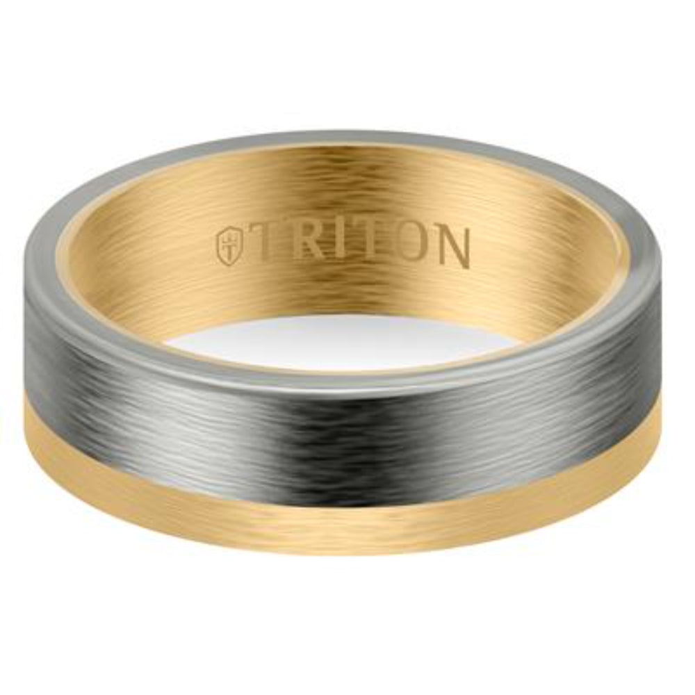 Men's Tantalum & 14k Gold Wedding Band