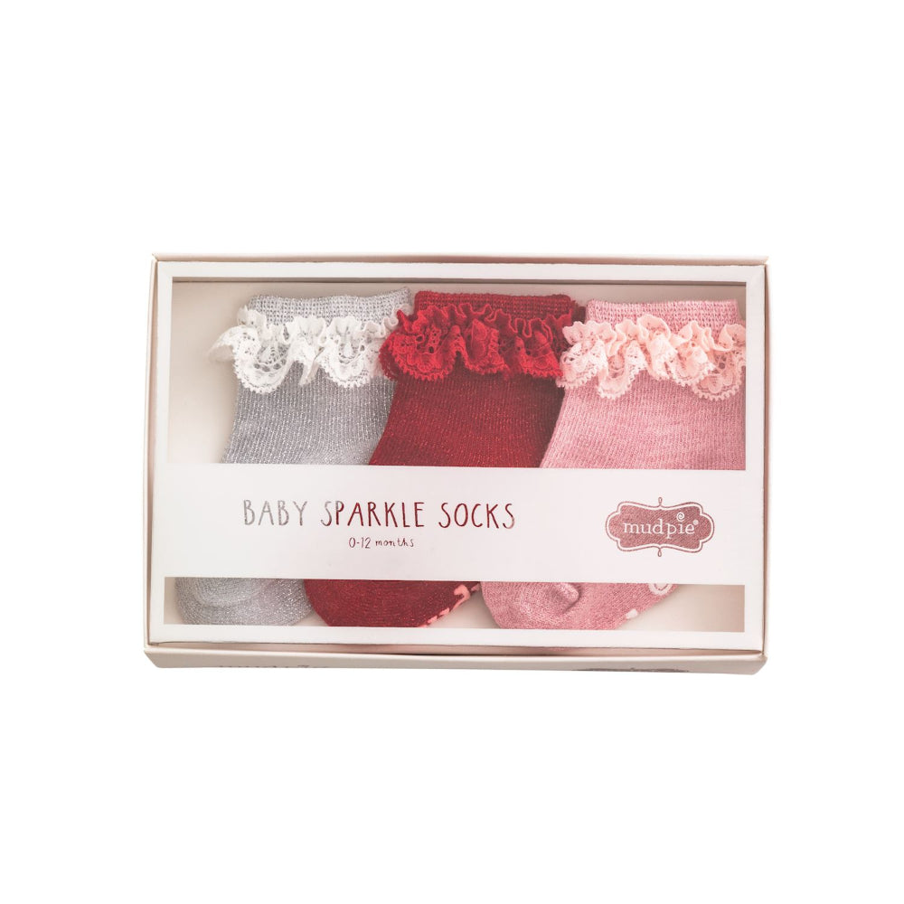 Mud Pie Baby Sparkle Sock Set