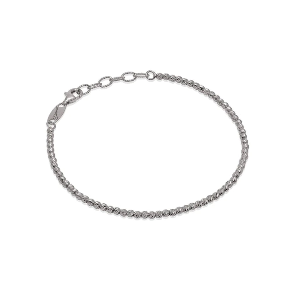 Desmos Sterling Silver "Slash" Diamond-Cut Bracelet
