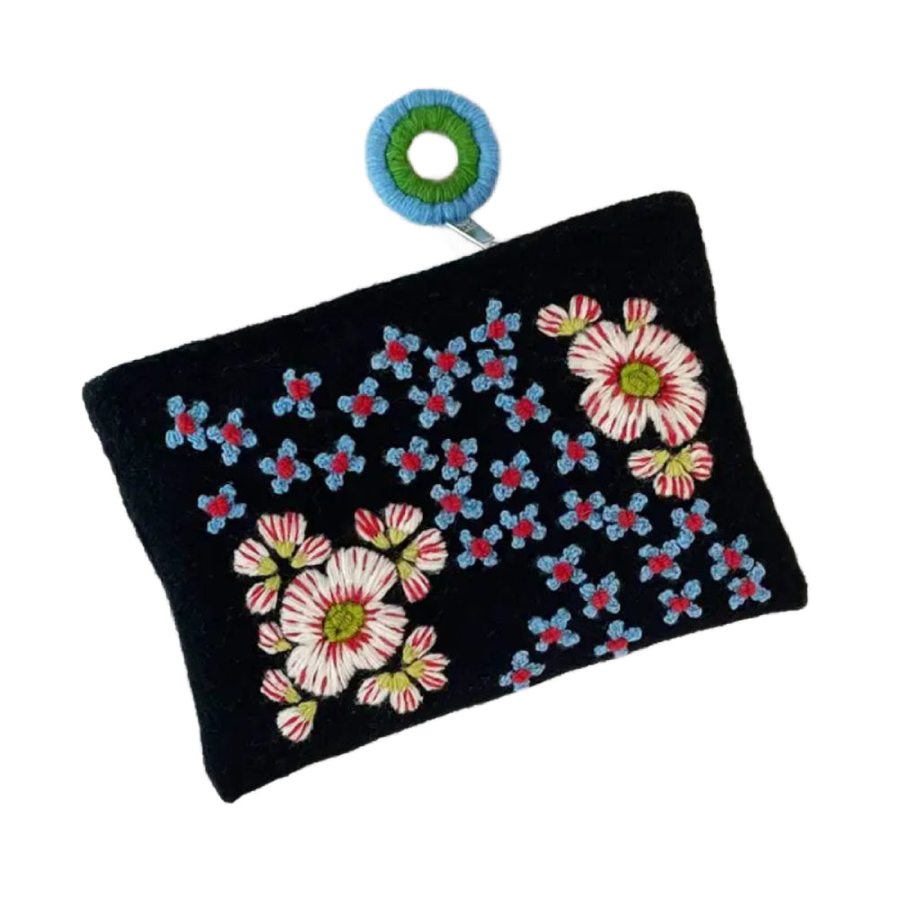 Jenny Krauss Forest Wander Embroidered Wool Pouch