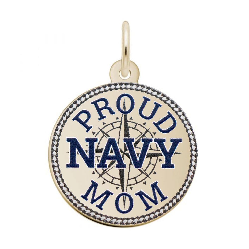 1192 Proud Navy Mom Disc Charm