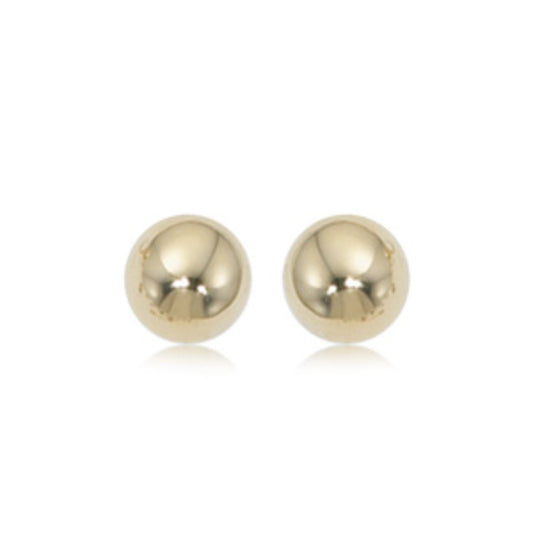14k Gold 7mm Ball Stud Earrings