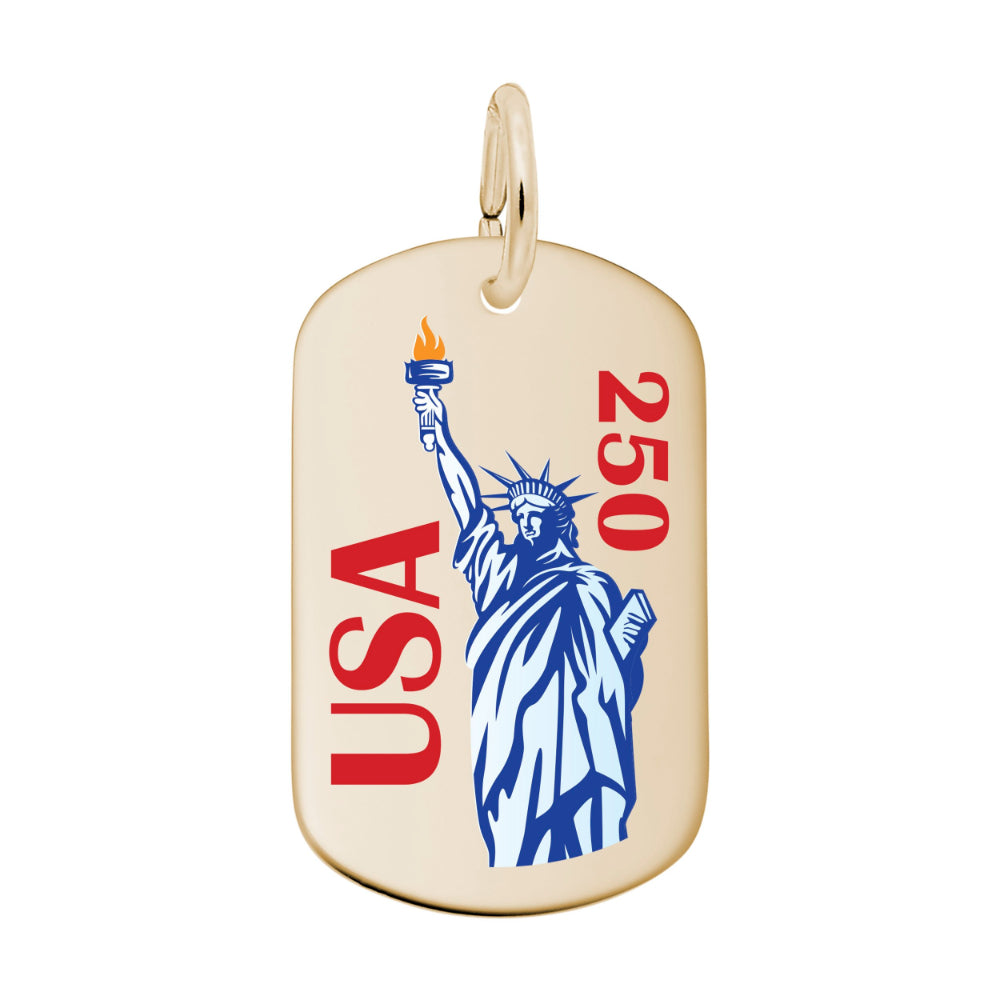 1212 Painted USA 250 Statue of Liberty Charm