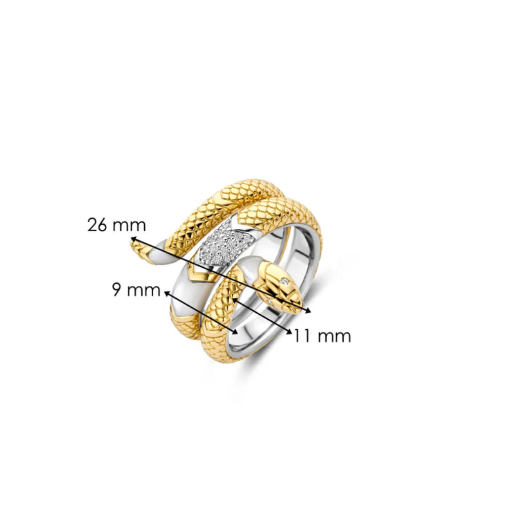 Ti Sento Pearl Snake Wrap Ring
