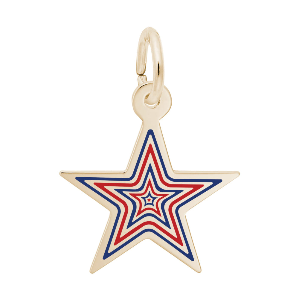 1222 Painted USA 250 - Multiple Star Charm