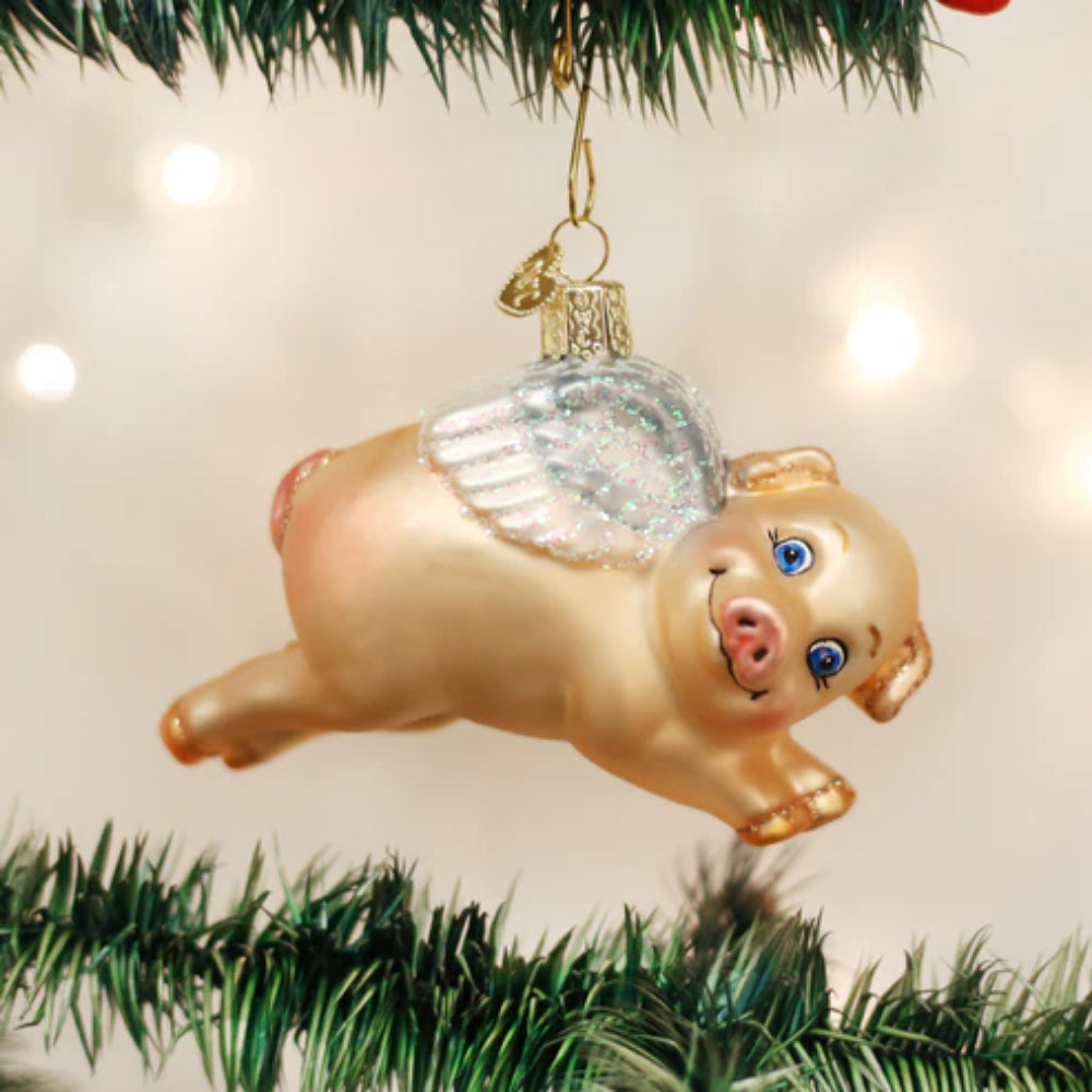 Old World Christmas Flying Pig Ornament