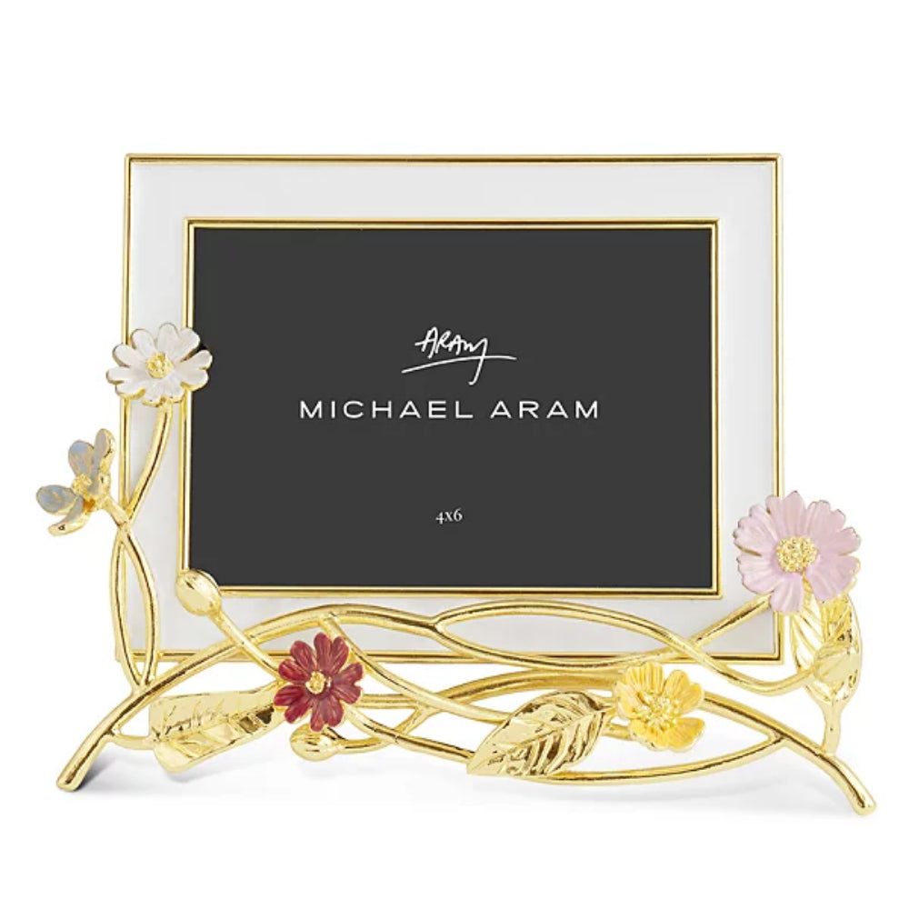 Michael Aram Wildflowers Enameled White Photo Frame-4 x 6 – Smyth