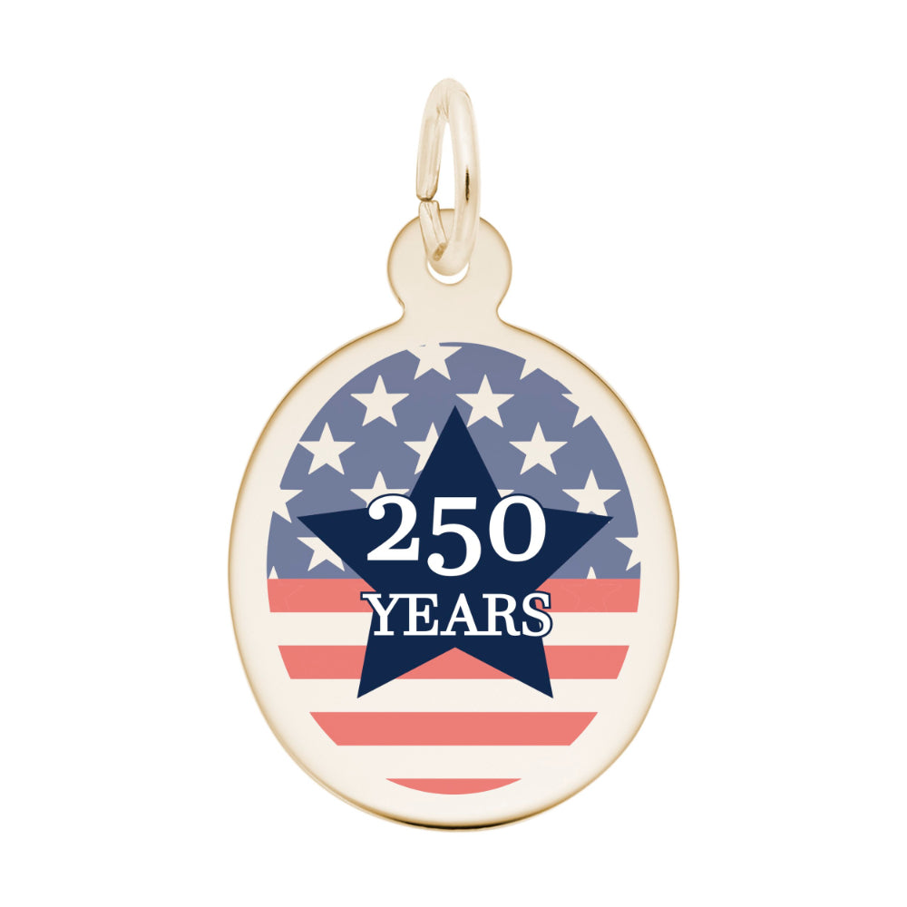 1245 USA 250 Stars & Stripes Oval Charm