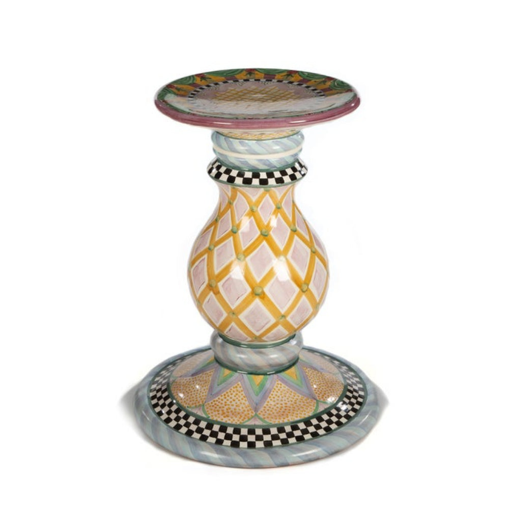 MacKenzie Childs Odd Fellows Ceramic Pedestal Table Base - Online Only